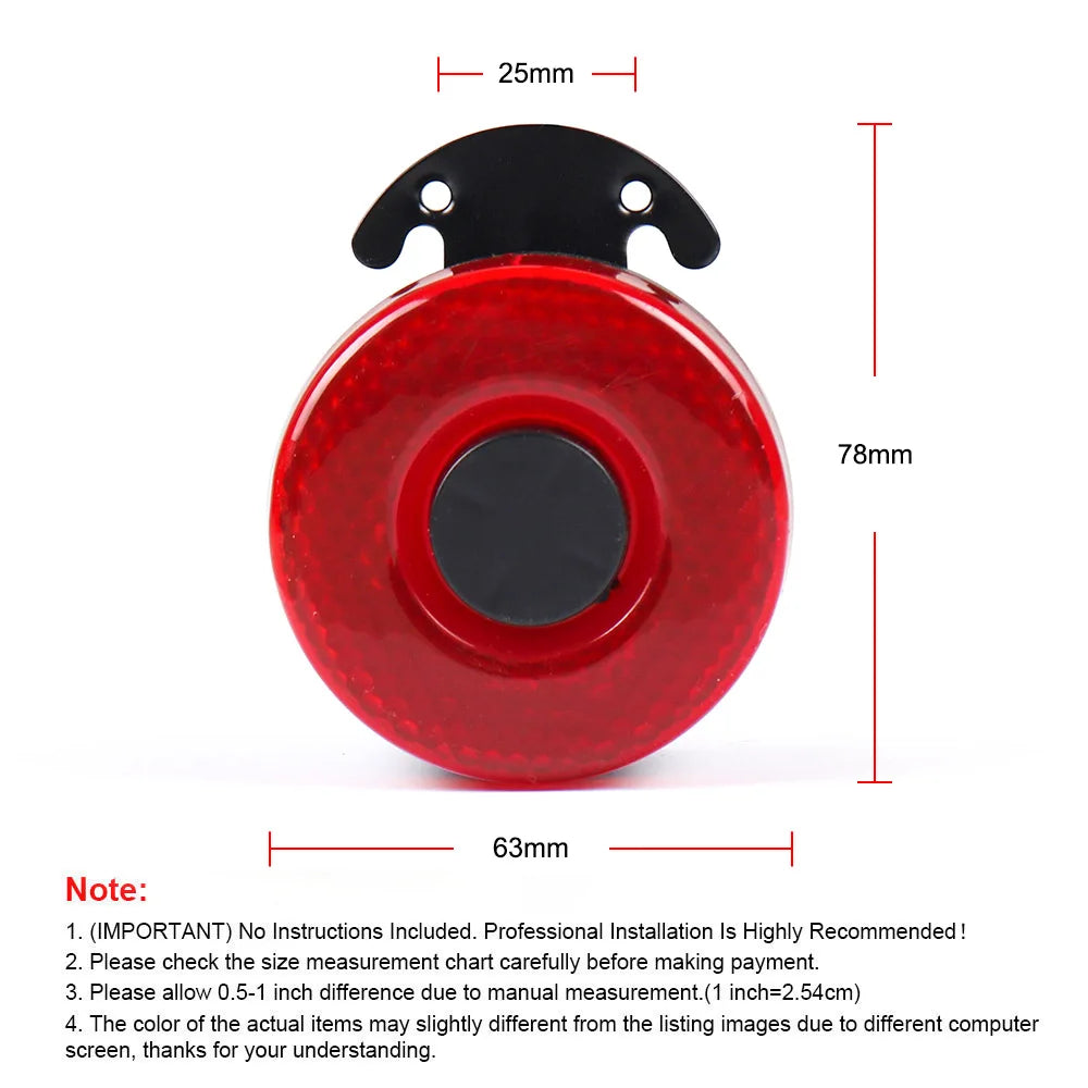 DC 12V-24V 105dB Auto Warning Siren Backup Alarms Horn With LED BX102098