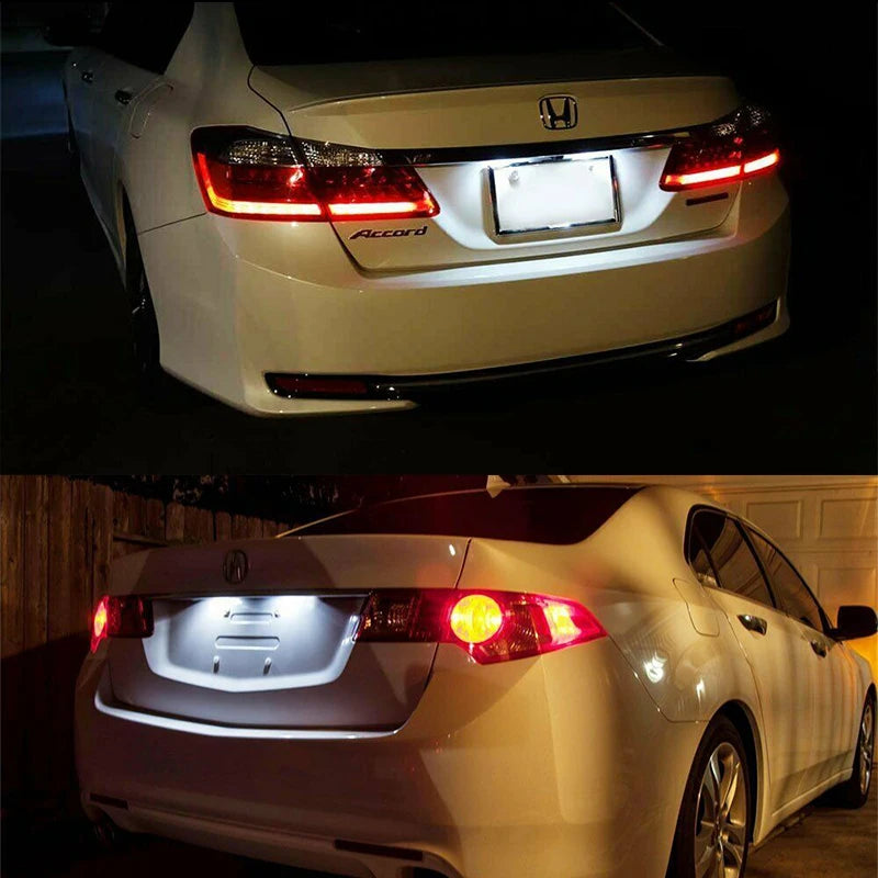White LED License Plate Lights for Honda Civic Accord Acura MDX TL TSX RDX Pair