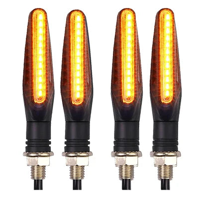 2/4Pcs 12V LED Motorcycle Turn Signals 335 SMD Sequential Flowing Blinker IP67