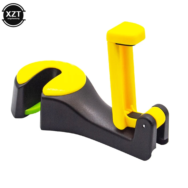 2-in-1 Car Headrest Hook with Phone Holder Multifunction Seat Back Bag Hanger