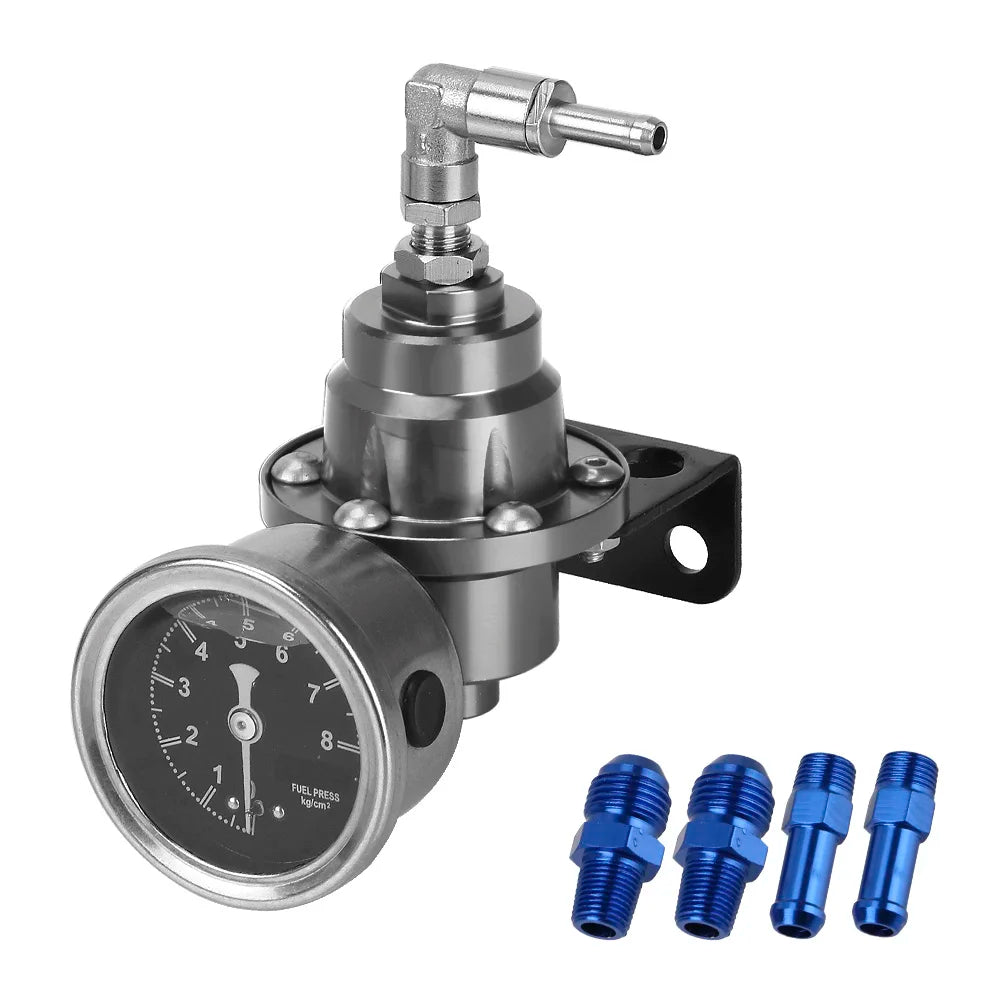 Universal Adjustable Fuel Pressure Regulator Kit with Gauge Fuel Pressure Regulator