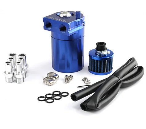 Universal Baffled Aluminum Oil Catch Can Tank Breather Filter OCC-1020A