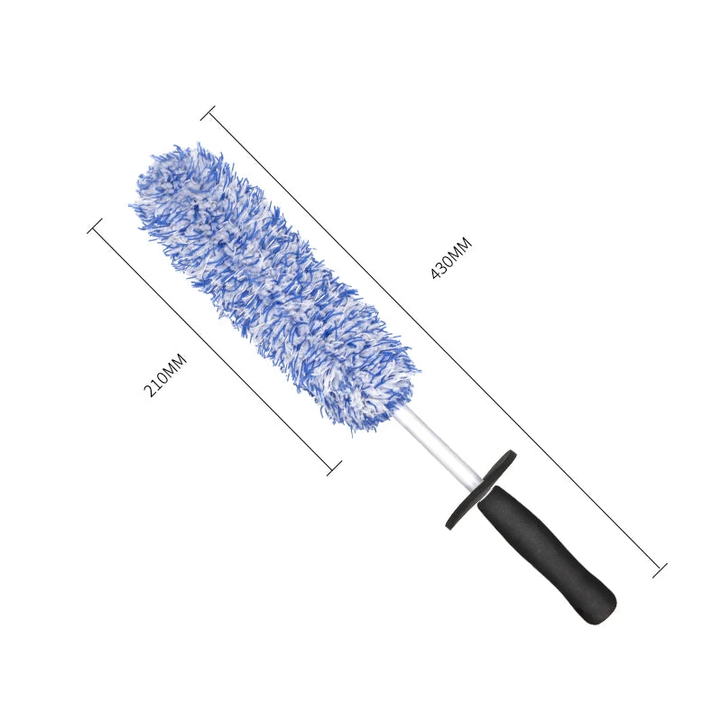 SEAMETAL Microfiber Wheel Brush Plush Rim Tire Cleaner Non Slip Handle