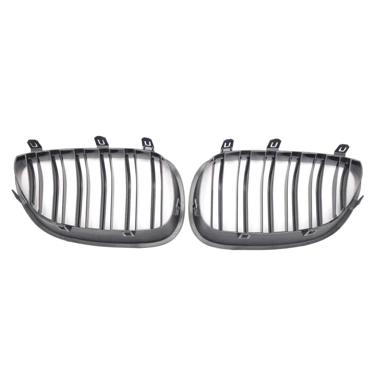 Gloss Black Double Slat Kidney Grille for BMW E60 E61 5 Series M5 520i 2003–2010