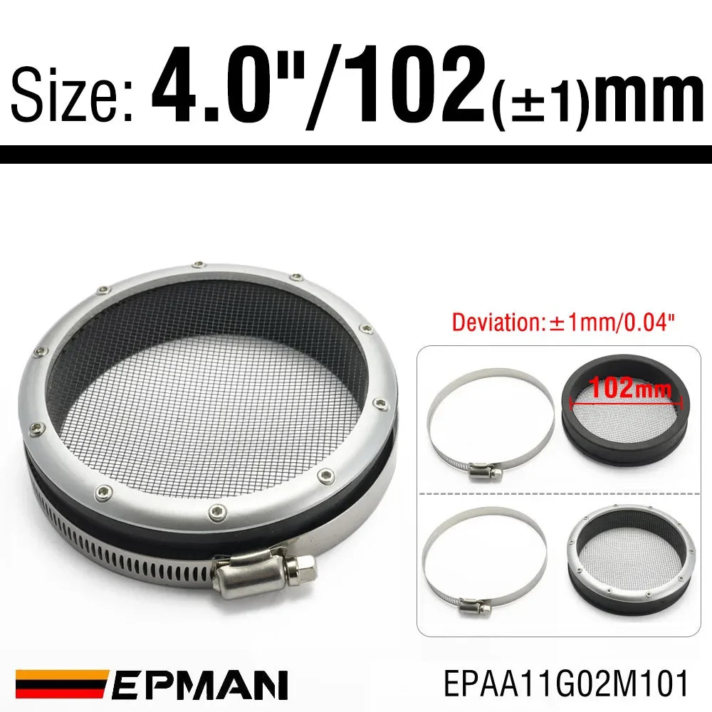 EPMAN Turbo Inlet Grill Protector 3 3.5 4 Inch Mesh Air Intake Filter Guard