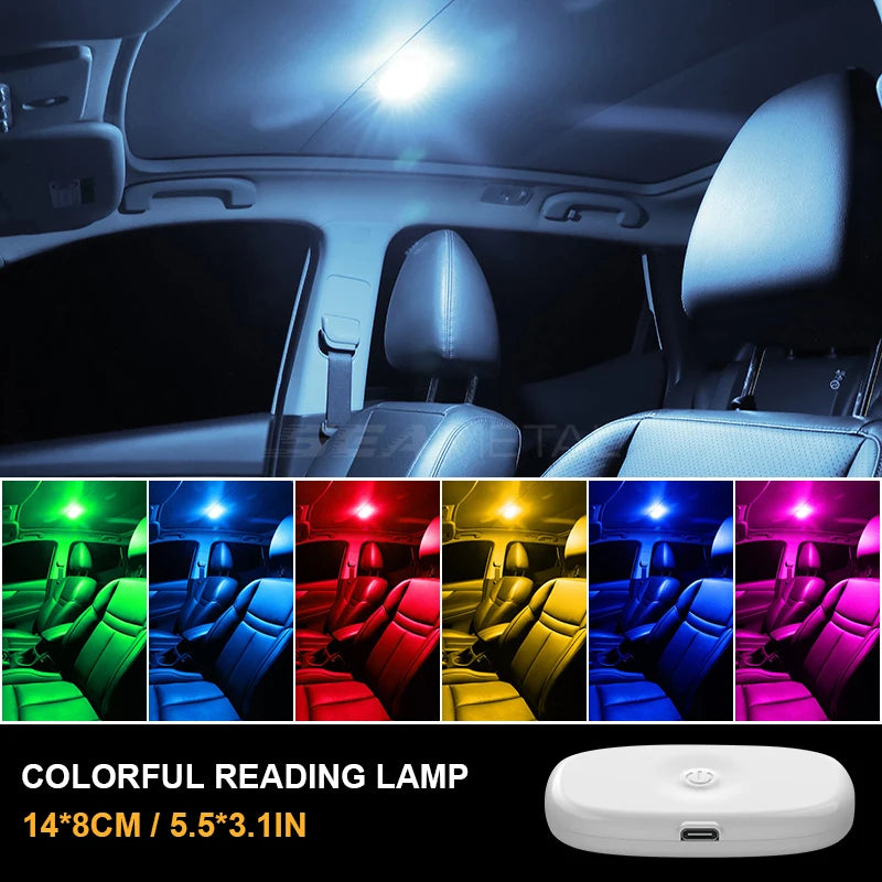 BLALION Car LED Touch Light USB Rechargeable Magnetic Ceiling Reading Lamp