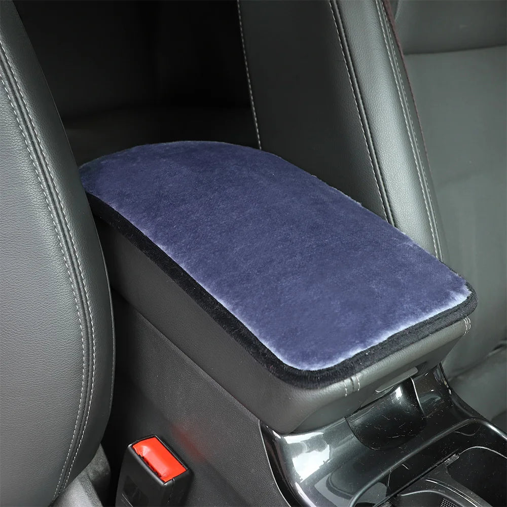 Winter Plush Car Armrest Cushion Soft Center Console Armrest Cover