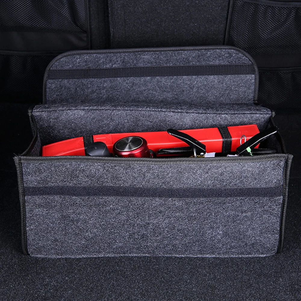 Large Anti-Slip Felt Car Trunk Storage Organizer Bag Tool Box 50 x 15 x 24cm