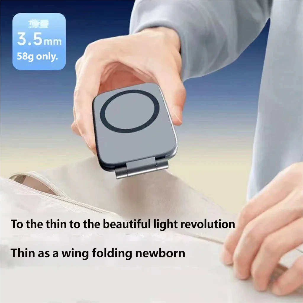 Ultra Thin Magnetic Car Phone Holder Suction Folding Strong Magnet Desk Mount