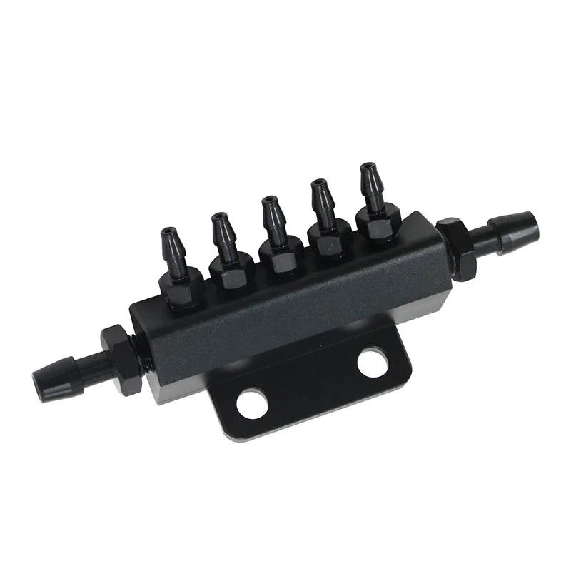 5 Port Vacuum Manifold Block 1/8 NPT Boost Wastegate Turbo Fuel Gas Intake