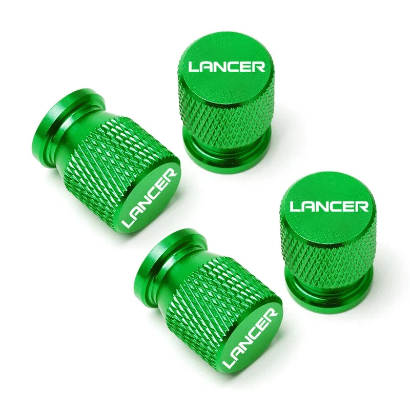 4PCS Mitsubishi Lancer Tire Valve Stem Caps Wheel Tyre Dustproof Waterproof