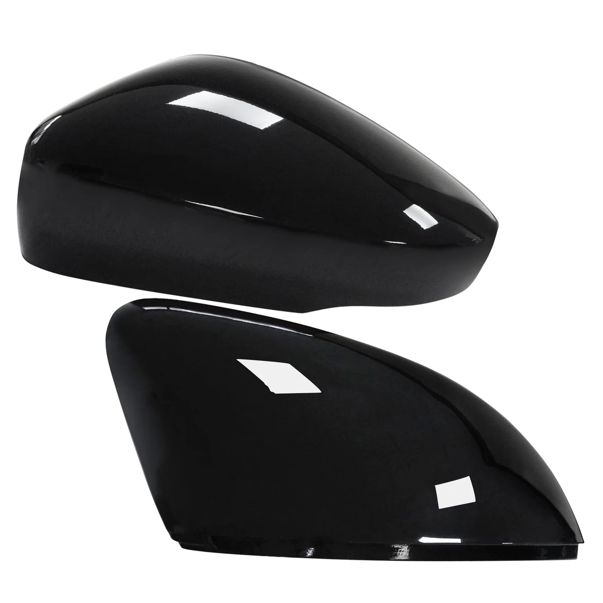 Gloss Black Wing Mirror Cover Caps Pair for VW Polo 6R 2009-2018 UP 2016+