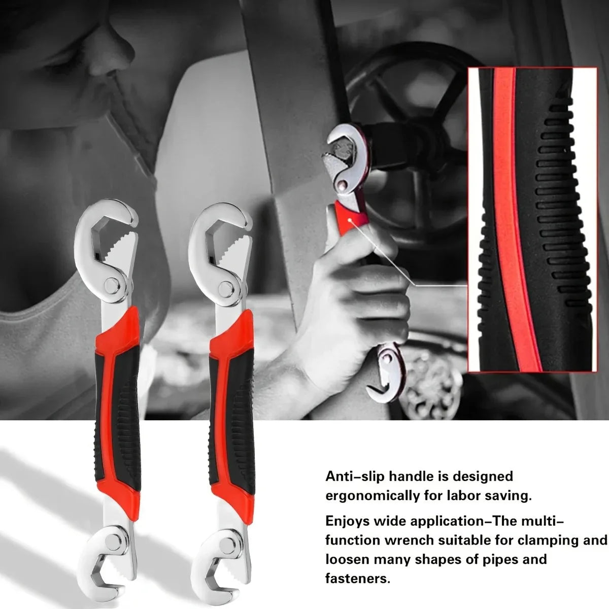 Adjustable Universal Spanner Wrench 6-22mm Multi-Function Quick Grip Hand Tool