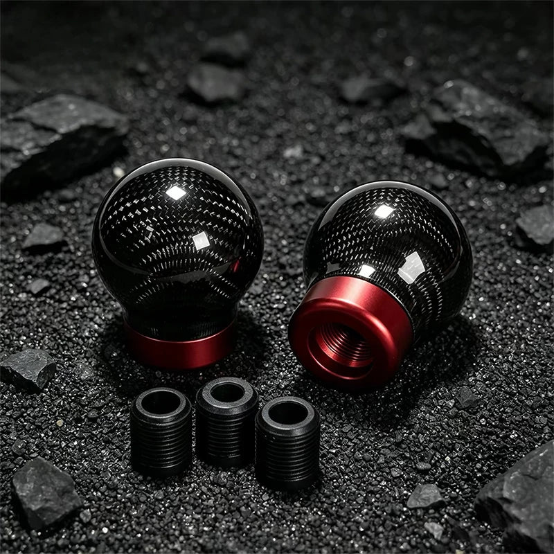 Carbon Fiber Aluminum Alloy Gear Shift Knob Manual Transmission Round Ball