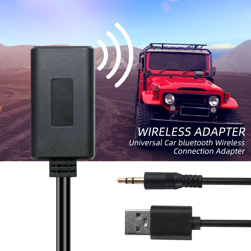 Wireless Bluetooth AUX Receiver 2RCA HiFi Stereo Audio Adapter Car Music