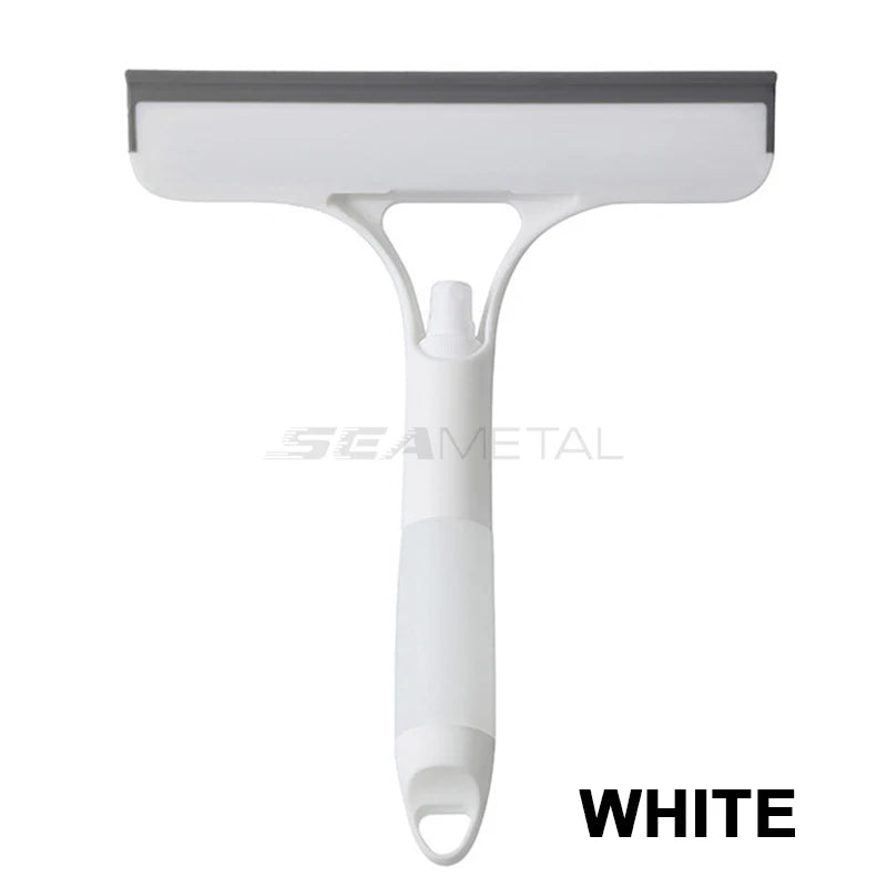 SEAMETAL 3-in-1 Car Window Cleaning Scraper Silicone Squeegee Glass Wiper
