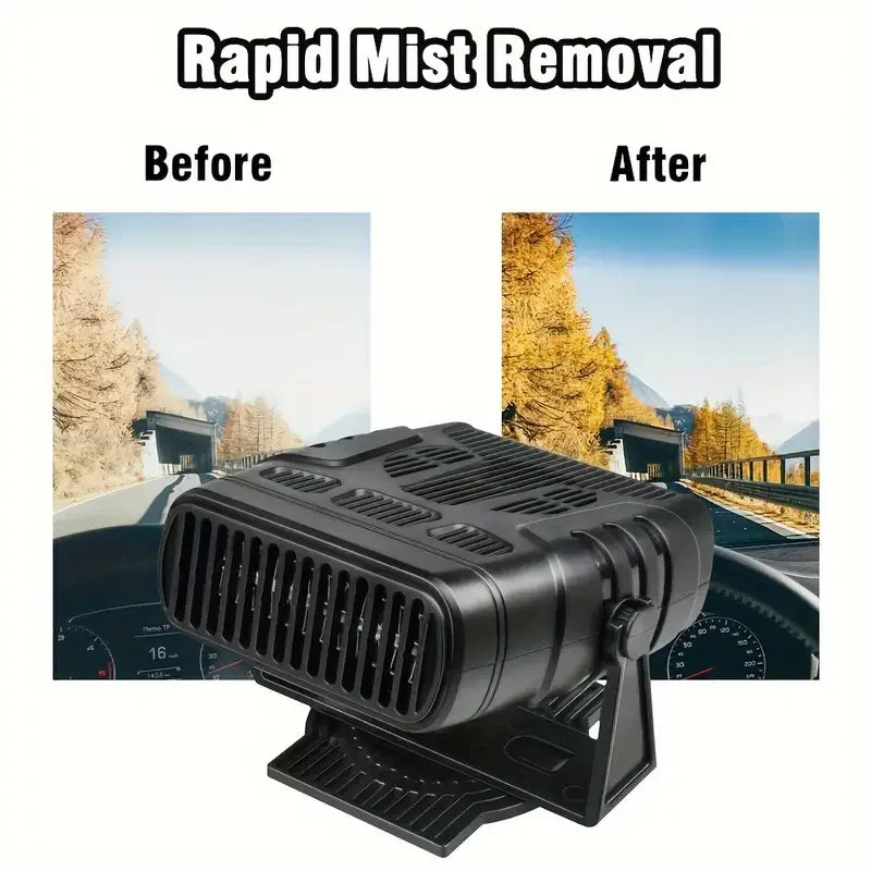 12V Car Heater Fan 360° Portable Windshield Defroster Defogger Air Cooler