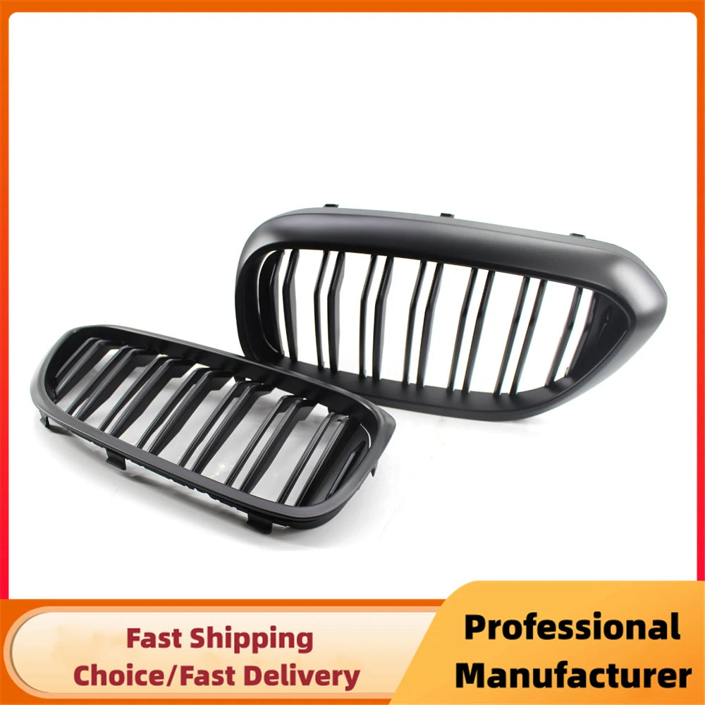 Gloss Black Double Slat Kidney Grille for BMW 5 Series G30 G31 & M5 2017–2020