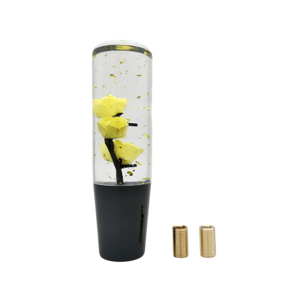 15CM Rose Flower Gear Shift Knob M12x1.25 M10x1.5 M10x1.25 M8x1.25