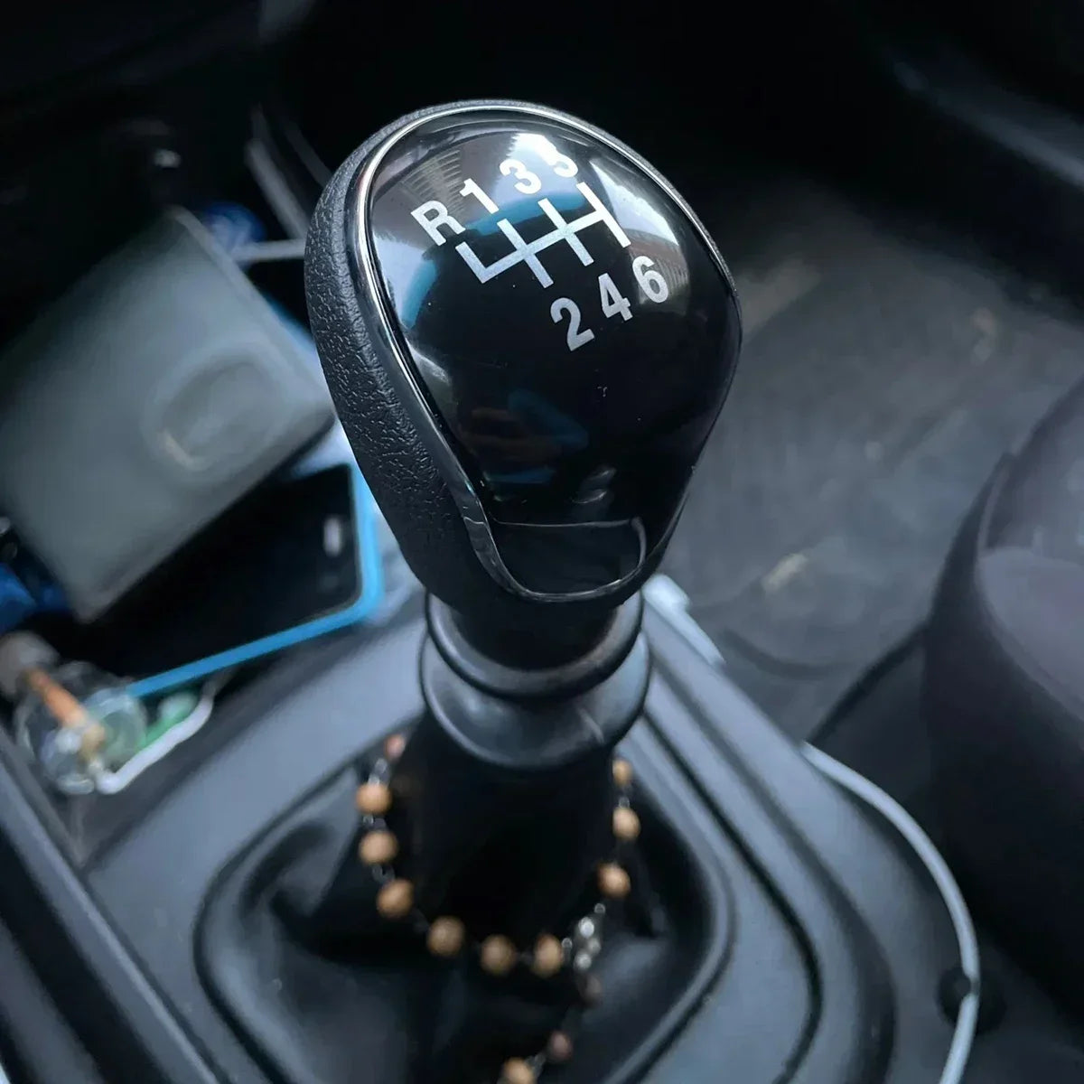 6 Speed +R Chrome Black Gear Shift Knob M10 Mitsubishi Outlander Sentra