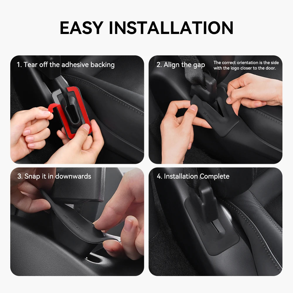 2PCS Silicone Car Seat Gap Filler for Tesla Model 3 Highland & Model Y Juniper