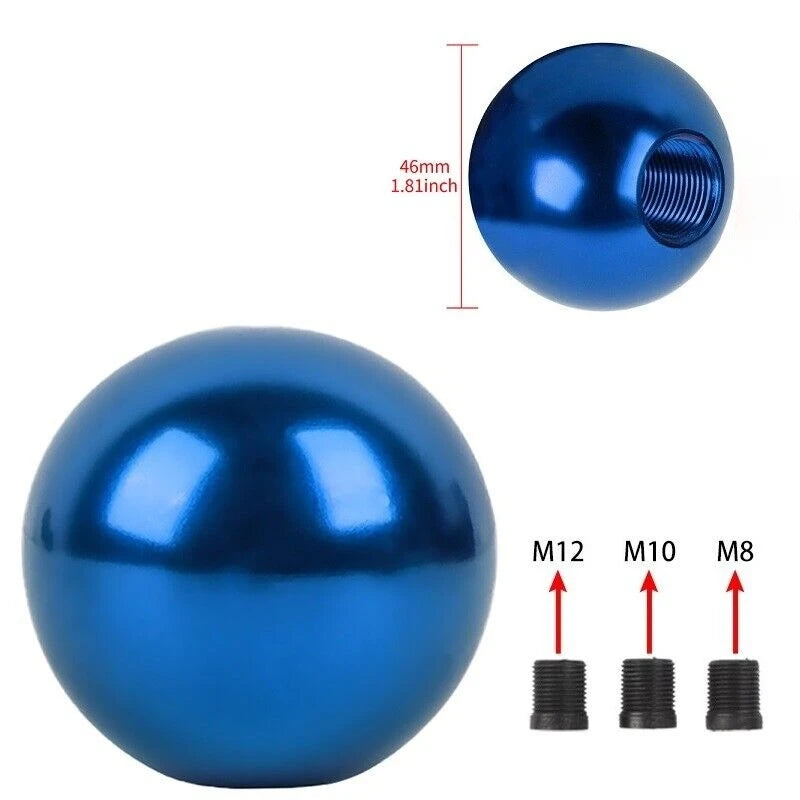 Aluminium Round Ball Manual Gear Shift Knob M12 M10 M8