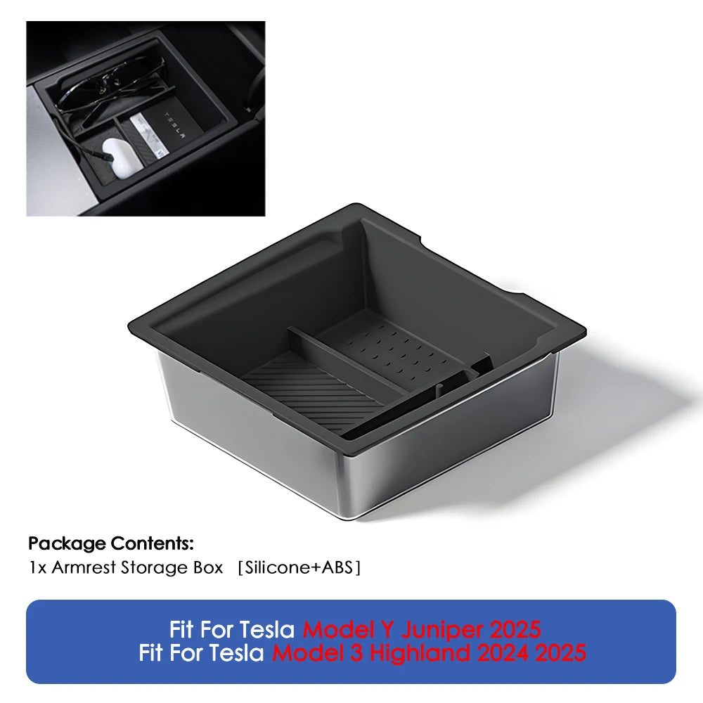 Center Console Organizer Tray for Tesla Model Y Juniper & Model 3 Highland 2024–25