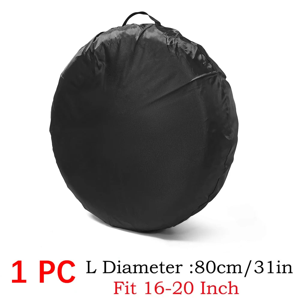 1/2/4PCS Car Spare Tire Cover Polyester Wheel Protector Dustproof Tire Bag