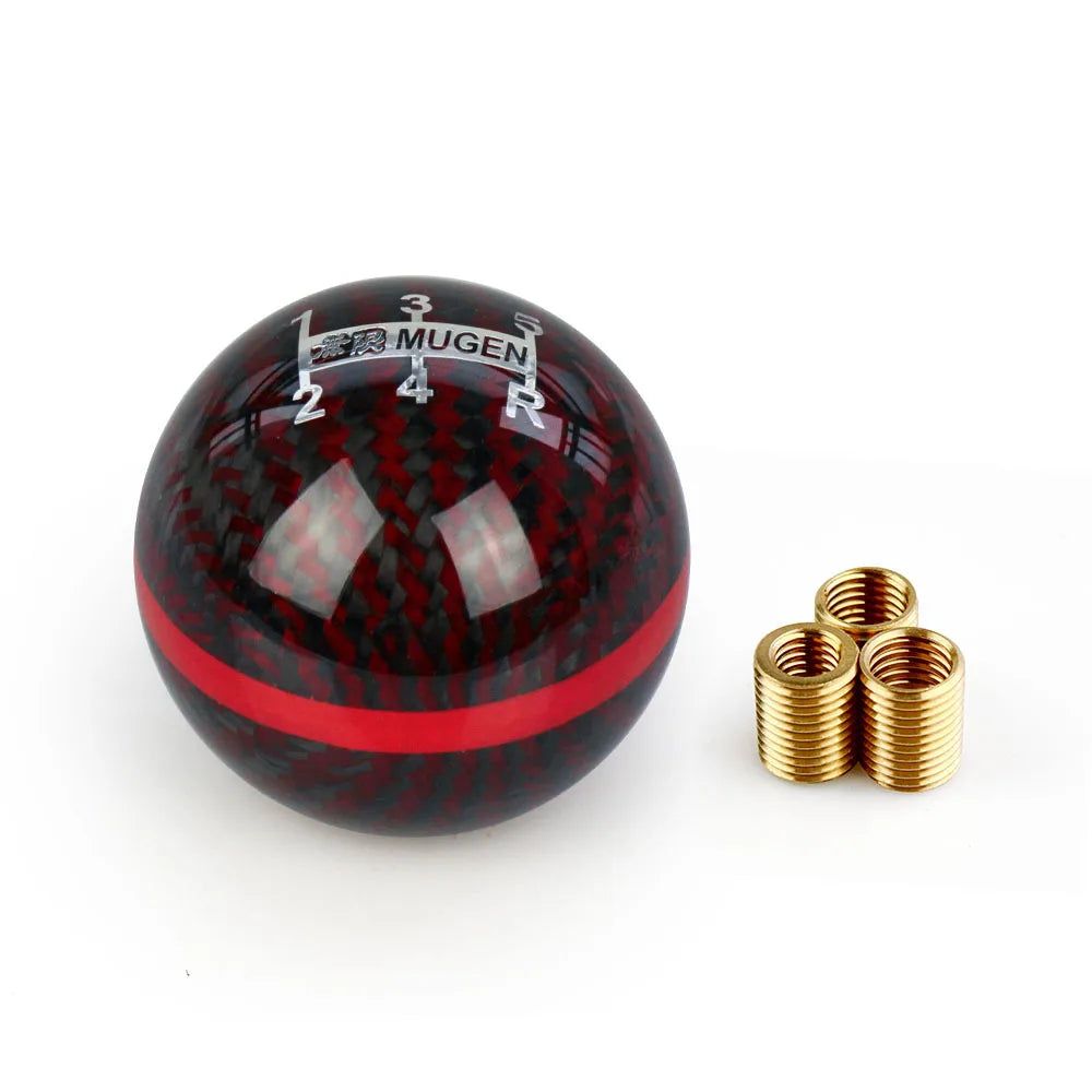 MUGEN Style Carbon Fiber 5 6 Speed Manual Gear Shift Knob for Honda Civic Type R