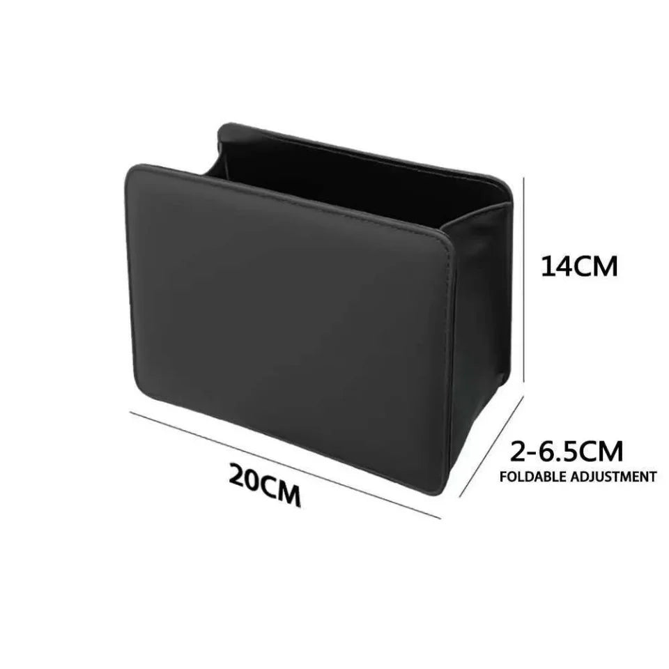 Foldable Car Trash Can Door Storage Box Seat Back Hanging Garbage Bag Holder