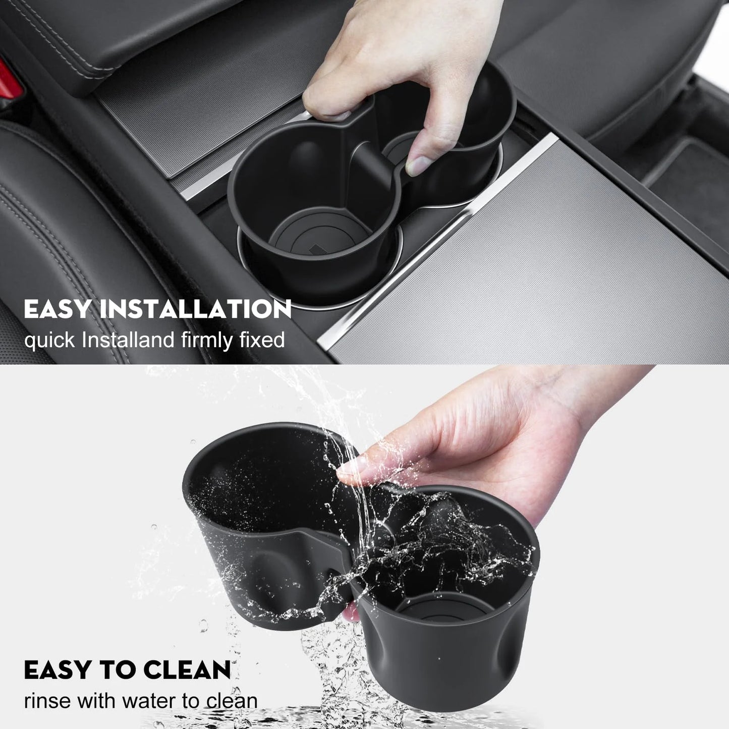 Center Console Cup Holder Insert for Tesla Model Y Juniper & Model 3 Highland 2025