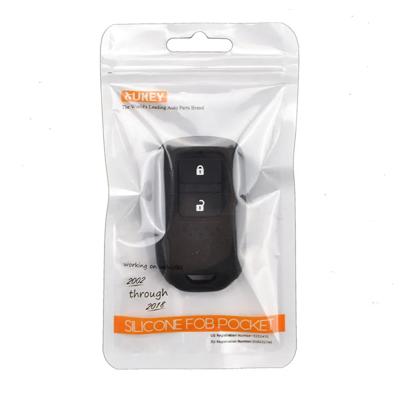 2-Button Silicone Remote Key Fob Cover for Honda HR-V Vezel Fit Jazz City 2015–2018