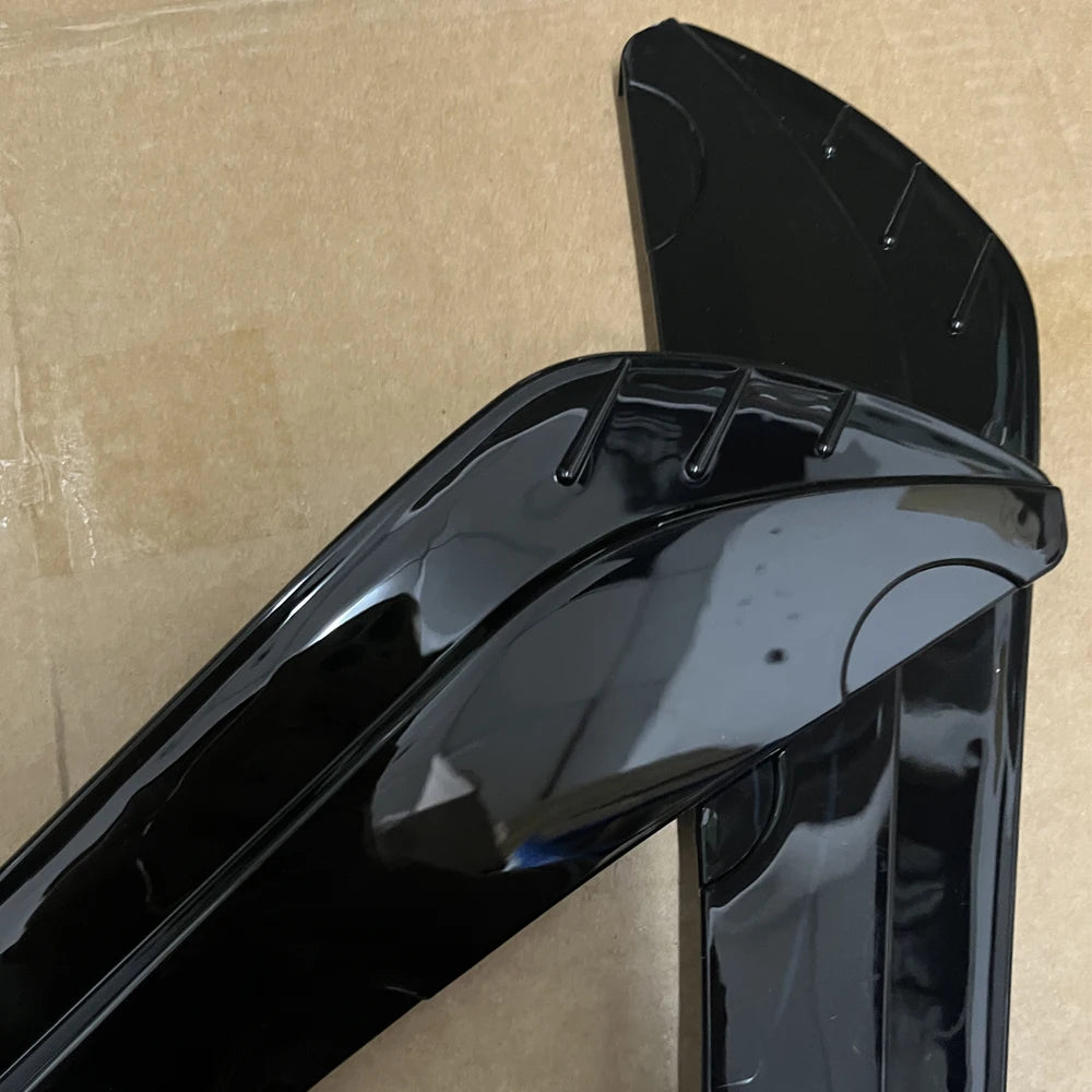 2Pcs Universal Gloss Black Rear Bumper Splitter Canards Side Winglets Protector