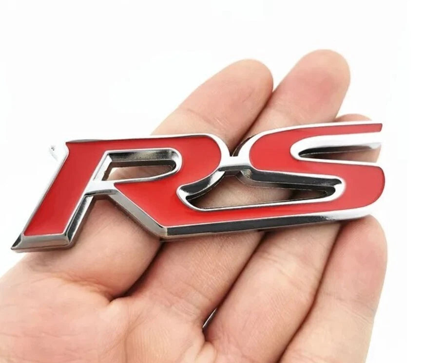 RS Boot Badge Red Silver Emblem for Honda Civic Accord Jazz Odyssey CRV HRV ZRV
