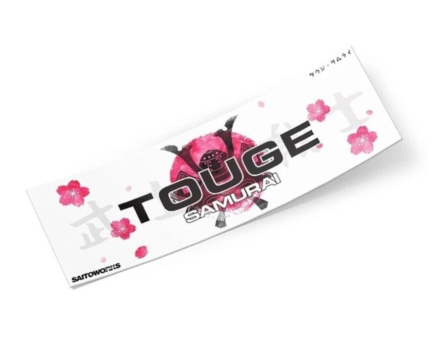 Touge Samurai Decal Sticker Red for Toyota Nissan Mitsubishi Mazda Ford Holden