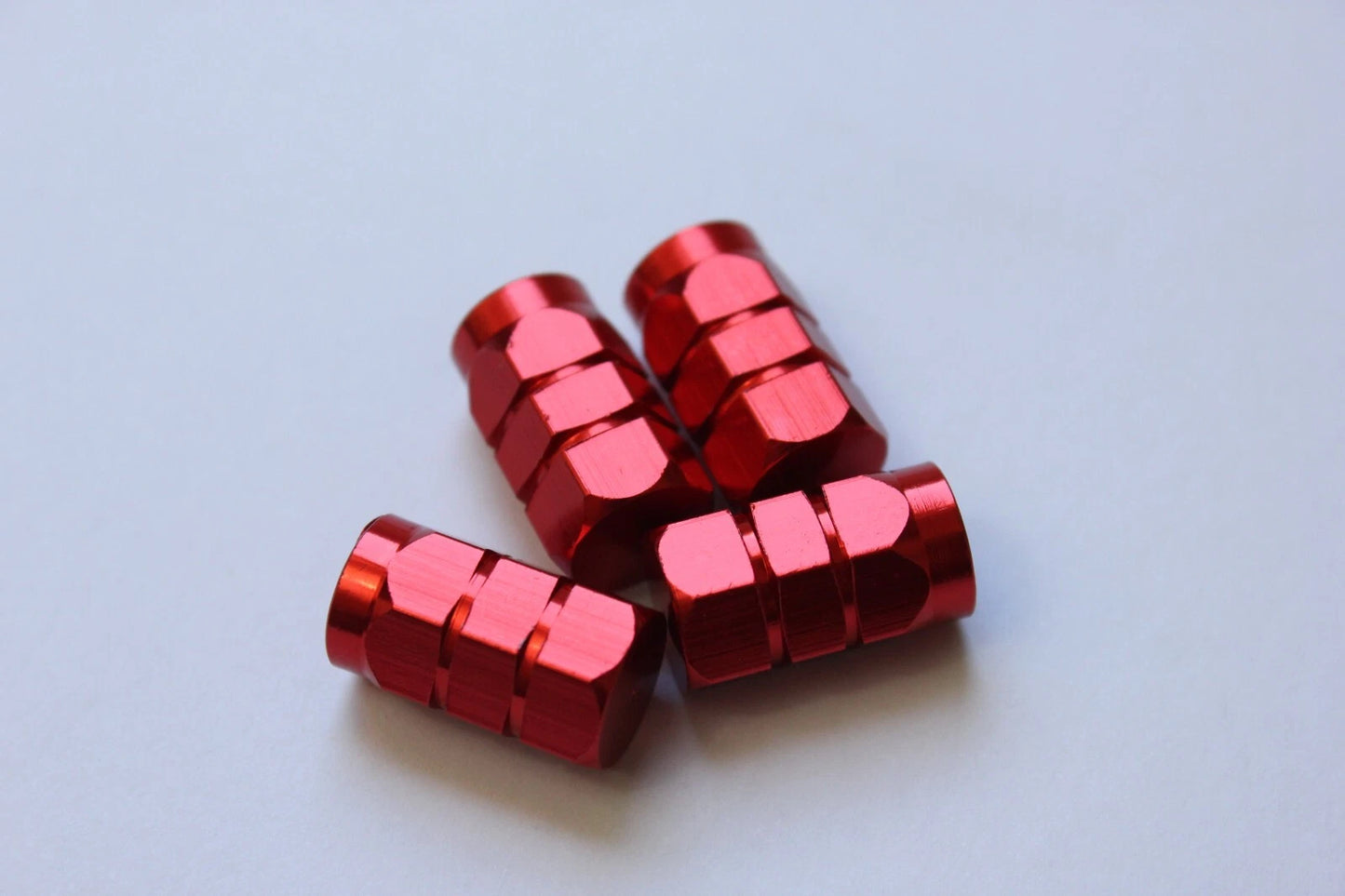 4 pcs Tyre Valve Caps Metalic Red for Toyota Nissan Mazda Mitsubishi Honda KIA