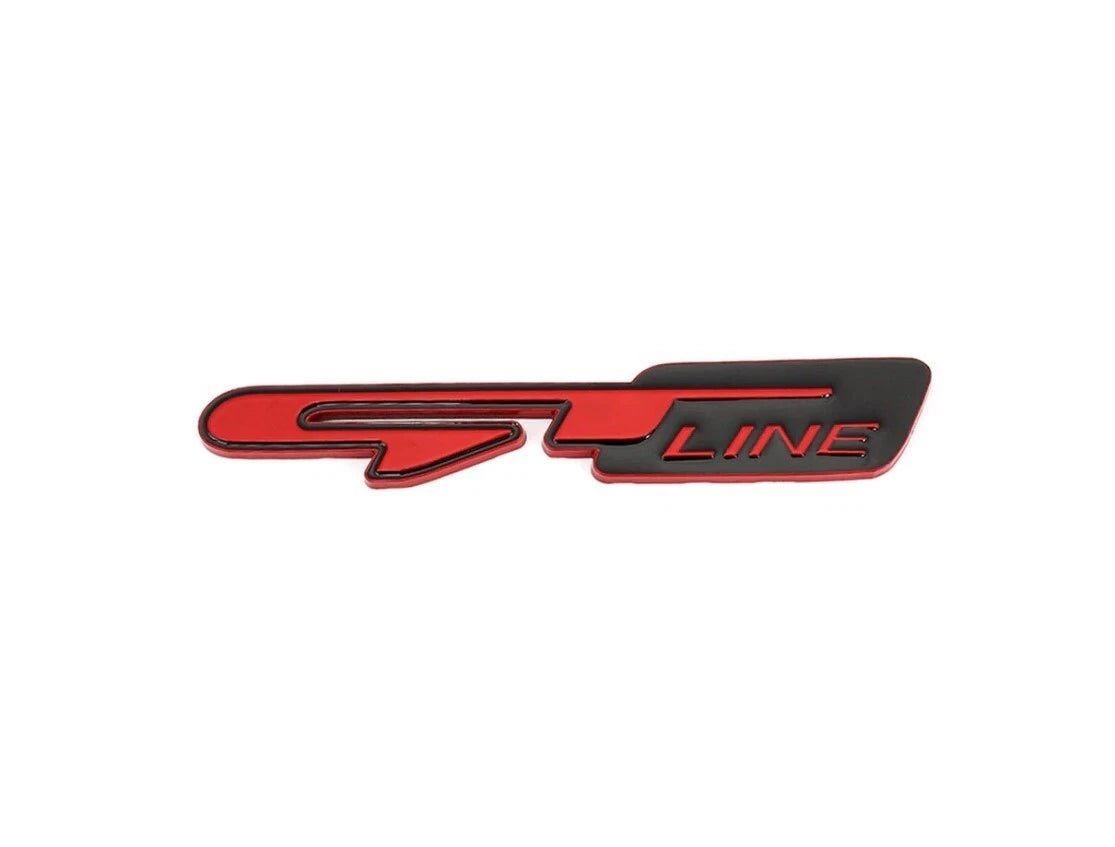 GT Line Black & Red Badge Emblem Sticker for Kia Stinger Seltos Serento Niro Rio