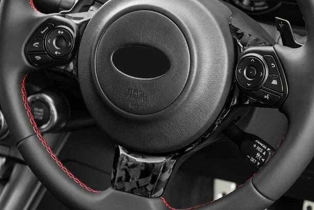 Steering Wheel Cover Trim Genuine Forged Carbon fits Toyota GR86 Subaru BRZ