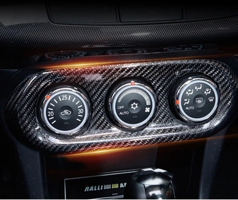 Centre Console AC Panel Cover Trim Carbon Fibre for Mitsubishi Lancer Evo X 10