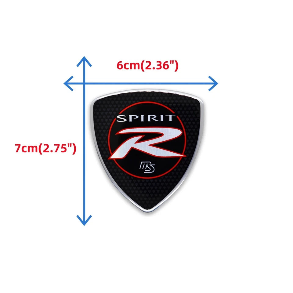 Spirit R Mazdaspeed Brushed Silver Fender Badge Emblem for Mazda RX7 RX8 MX5