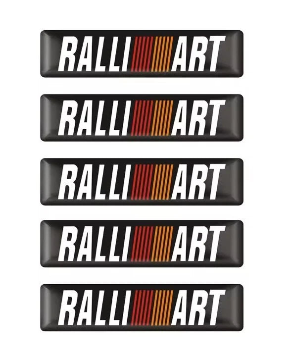 5 x Ralliart Black Badge Emblem for Mitsubishi Lancer Colt Outlander Pajero