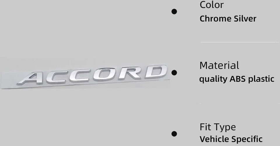 Honda Accord Metal Logo Car Emblem Badge Decal