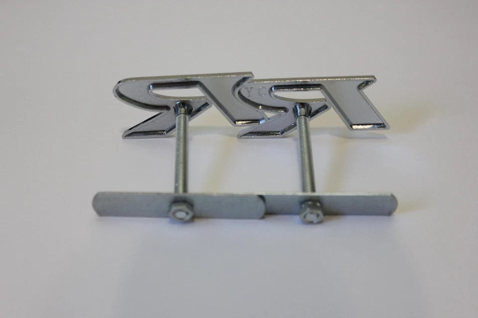 Mugen RR Black Red Grill Car Badge Emblem 110mm x 33mm