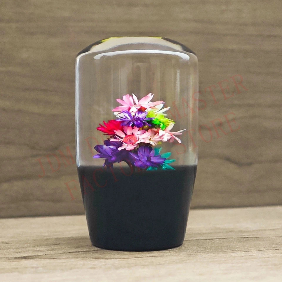 Real Flower Acrylic Gear Shift Knob M12x1.25 M10x1.25 M10x1.5 M8x1.25 Universal