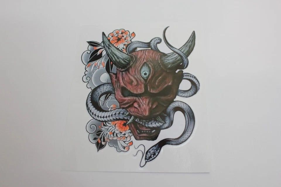 Japan Three Eye Devil Oni Decal Sticker for Honda Toyota Mazda Subaru Nissan Kia