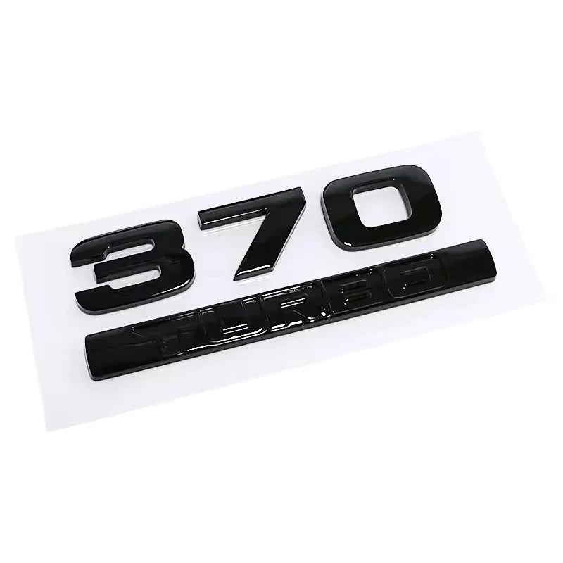 180 220 230 240 370 Turbo Silver Black Rear Trunk Boot Fender Emblem Badge
