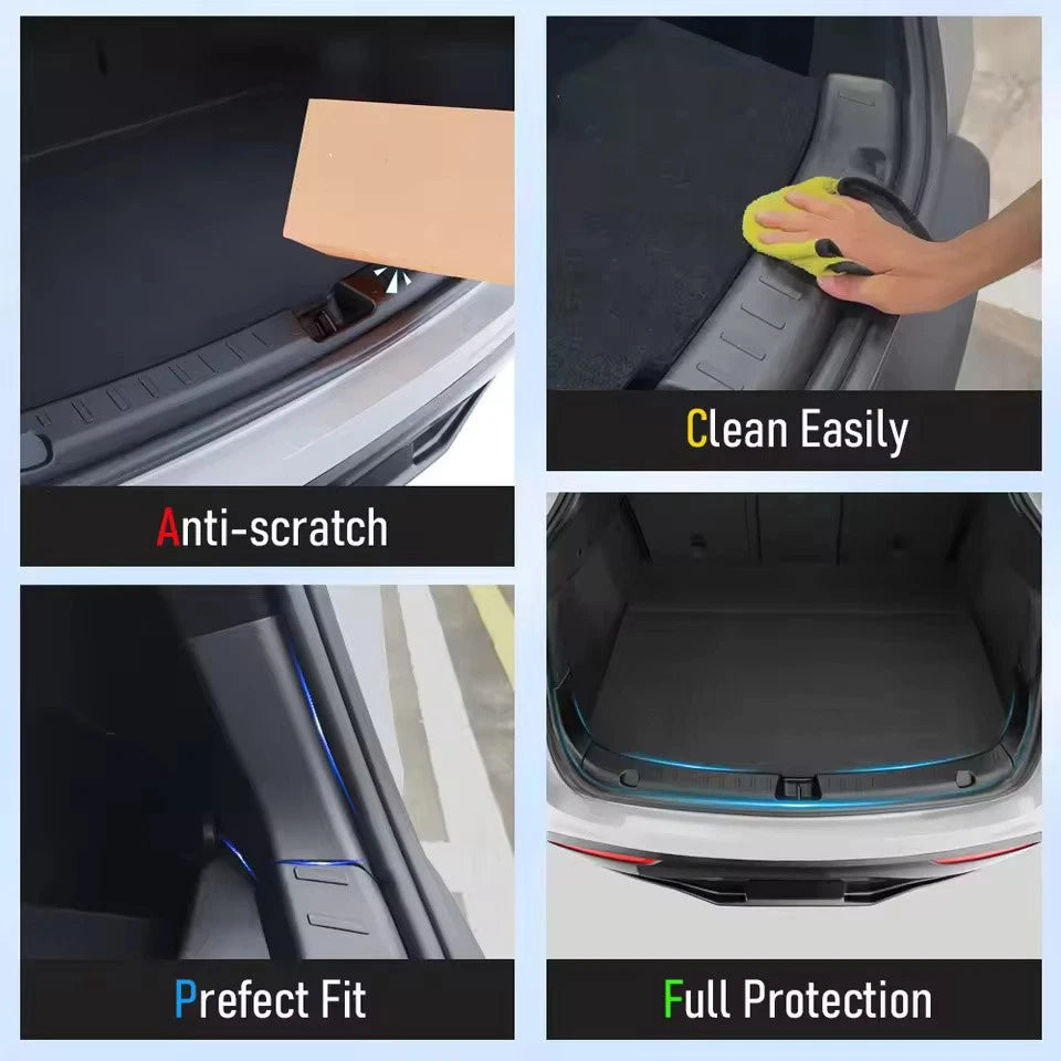 Trunk Sill Plate Protector TPE Rear Bumper Guard Anti-Scratch for Tesla Model Y