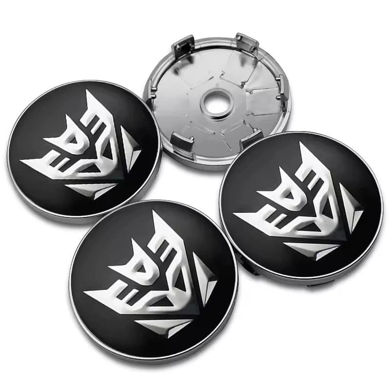 4PCS Transformers Autobots Decepticon Wheel Center Cap Hub Covers 56mm & 60mm