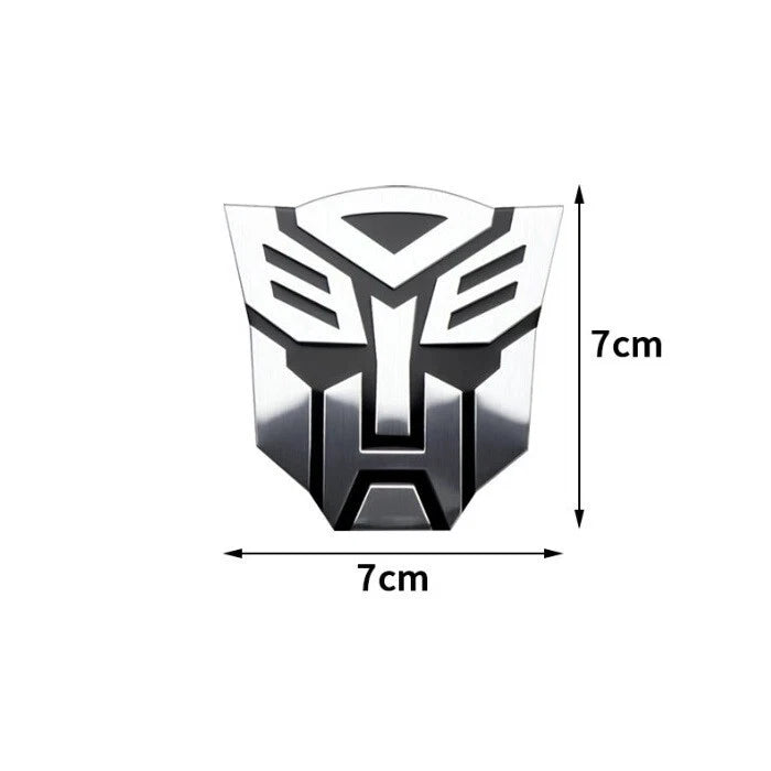 3D TRANSFORMERS Autobot Car Badge Emblem Sticker Aluminium 70mm Decal