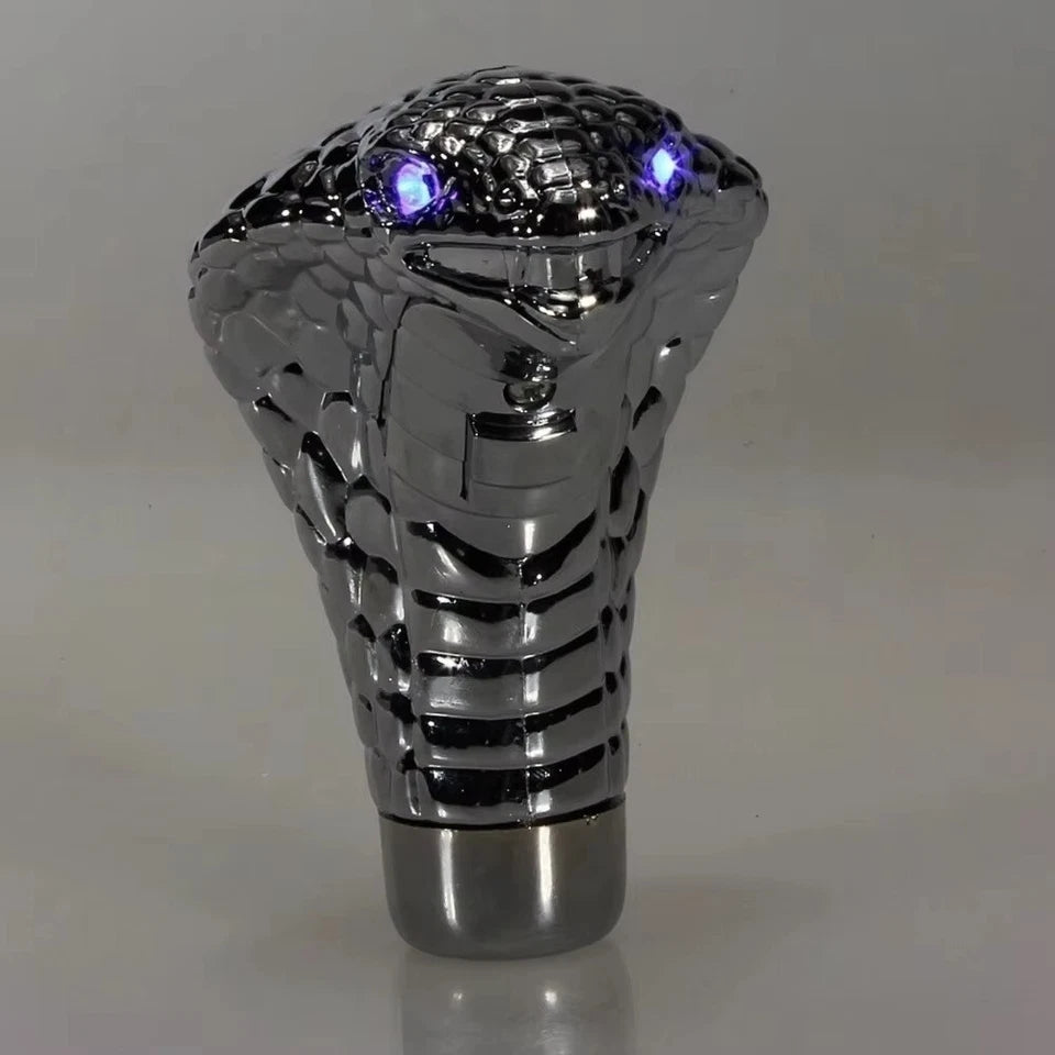 Chrome Silver Snake Cobra Gear Knob with Light Up Eyes NEW Sealed